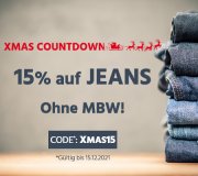 15% Extra-Rabatt auf das komplette Jeans-Sortiment bei Jeans Direct