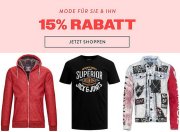 15% Extra-Rabatt auf das komplette Modesortiment f&uuml;r Damen und Herren + gratis Versand bei Mirapodo
