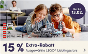 15% Extra-Rabatt auf Harry Potter, Jurassic World, Super Mario & Star Wars LEGO-Sets bei MyToys