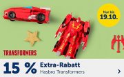 15% Extra-Rabatt auf Hasbro Transformers im MyToys Shop