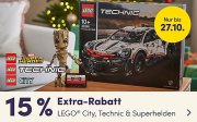 15% Extra-Rabatt auf LEGO City, Technic & Superhelden bei MyToys