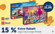 15% Extra-Rabatt auf LEGO City und LEGO Friends Artikel im MyToys Shop
