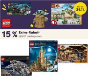 15% Extra-Rabatt auf LEGO Harry Potter, Jurassic, Super Mario, Minecraft & Star Wars bei MyToys