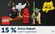 15% Extra-Rabatt auf LEGO Ninjango, Star Wars, Super Mario und Harry Potter im Mythos Shop
