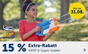 15% Extra-Rabatt auf Nerf & Super Soaker im MyToys Shop