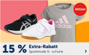 15% Extra-Rabatt auf Sportbekleidung f&uuml;r Kids bei MyToys