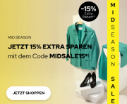 15% Extra-Rabatt im MidSeason Sale f&uuml;r Damen, Herren und Kinder bei Dress For Less