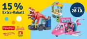 15% Extra-Rabatt On Top auf alle Mattel-Spielzeuge im MyToys Shop