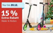 15% Extra-Rabatt On Top auf alles mit R&auml;der und Rollen im MyToys Shop