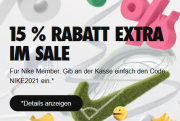 15% Extra-Rabatt On Top auf den kompletten Sale bei Nike 