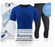 15% Gutschein auf alle Ballsportarten und Running-Artikel, z.B. Nike Shorts & Puma Shirts