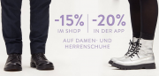15% online oder 20% in der App auf &uuml;ber 200.000 Schuhe f&uuml;r Damen und Herren bei Mirapodo