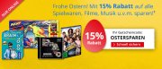 15% Osterrabatt auf alle Spielwaren, Filme, Musik bei Hugendubel