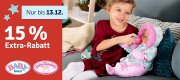 15% Rabatt auf alle Artikel der Marke Baby Born und Baby Anabell im MyToys Shop