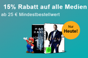 15% Rabatt auf alle Filme, Videospiele, B&uuml;cher und Musik bei reBuy