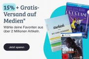15% Rabatt auf alle Filme, Videospiele, B&uuml;cher und Musik + gratis Versand bei reBuy