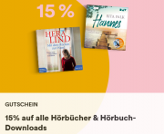15% Rabatt auf alle H&ouml;rb&uuml;cher & H&ouml;rbuch-Downloads bei Thalia