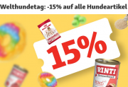 15% Rabatt auf alle Hundeartikel bei Fressnapf