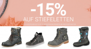 15% Rabatt auf alle Stiefeletten im Gebr&uuml;der G&ouml;tz Shop