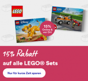 15% Rabatt auf alles von LEGO bei Thalia