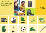 15% Rabatt auf Artikel f&uuml;r Schule, Uni & Home Office bei Ebay