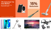 15% Rabatt auf ausgesuchte Haus-, Garten-, Mode- und Elektronikartikel bei Ebay
