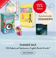 15% Rabatt auf ausgew&auml;hlte Filme, Musik, B&uuml;cher & H&ouml;rb&uuml;cher, Spielwaren und mehr bei Hugendubel