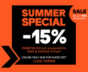 15% Rabatt auf ausgew&auml;hlte Nike & Adidas Artikel bei SportScheck