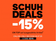 15% Rabatt auf ausgew&auml;hlte Schuhe bei SportScheck