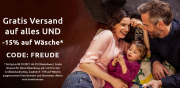 15% Rabatt auf Damen, Herren und Kinder W&auml;sche + gratis Versand auf ALLES bei Bonprix