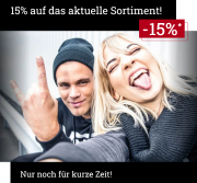 15% Rabatt auf das aktuelle Sortiment bei EMP