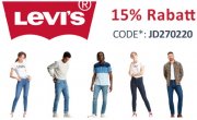 15% Rabatt auf das gesamte Levi's Sortiment im Jeans Direct Shop