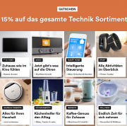 15% Rabatt auf das gesamte Technik-Sortiment im Thalia Shop