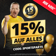 15% Rabatt auf das komplette Sortiment bei SportSpar