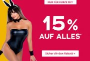 15% Rabatt auf das komplette Sortiment im Orion Erotik Shop