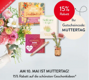 15% Rabatt auf die sch&ouml;nsten Geschenke zum Muttertag bei Hugendubel