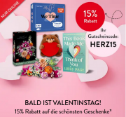 15% Rabatt auf die sch&ouml;nsten Geschenke zum Valentinstag bei Hugendubel