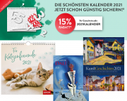 15% Rabatt auf die sch&ouml;nsten Kalender f&uuml;r 2021 im Hugendubel Shop