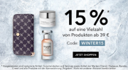 15% Rabatt auf fast alles au&szlig;er auf reduzierte Artikel und Angebote bei Douglas