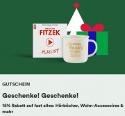 15% Rabatt auf Filme, Musik, Games, Software, Schreibwaren, H&ouml;rb&uuml;cher und mehr bei Thalia