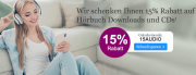 15% Rabatt auf H&ouml;rb&uuml;cher und H&ouml;rbuch Downloads im eBook Shop