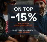 15% Rabatt auf Jacken & Oberteil Bestseller bei SportScheck