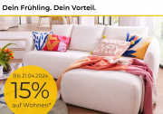 15% Rabatt auf M&ouml;bel, Lampen, Heimtextilien, Geschirr und vieles mehr bei Baur
