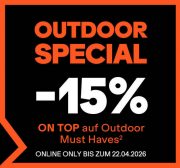 15% Rabatt auf Outdoor Must Haves bei SportScheck