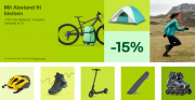 15% Rabatt auf Radsport, Funsport, Camping & Outdoor sowie Angelsport bei Ebay