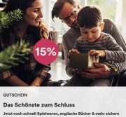 15% Rabatt auf Spielwaren, Filme, Musik, Software, Schreibwaren, H&ouml;rb&uuml;cher und mehr bei Thalia