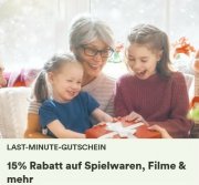 15% Rabatt auf Spielwaren, Filme, Software, Schreibwaren, H&ouml;rb&uuml;cher, B&uuml;cher und Kalender bei Thalia