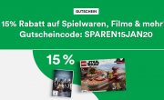 15% Rabatt auf Spielwaren, Filme, Software, Schreibwaren, H&ouml;rb&uuml;cher und mehr im Thalia Shop