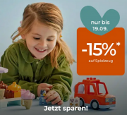 15% Rabatt auf Spielwaren im Babymarkt