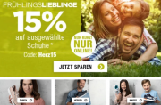 15% Rabatt auf &uuml;ber 2.100 ausgew&auml;hlte Schuhe f&uuml;r Damen, Herren und Kinder bei Reno